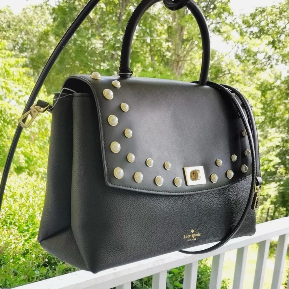 KATE SPADE 2pc Matching Set Bundle Large Purse Turn-lock Purse & Wallet
